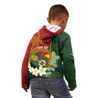 Personalised PNG Simbu Provins Kid Hoodie Papua New Guinea Plumeria Melanesian Pattern - Polynesian Pride