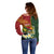 Personalised PNG Simbu Provins Off Shoulder Sweater Papua New Guinea Plumeria Melanesian Pattern - Polynesian Pride