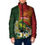 Personalised PNG Simbu Provins Padded Jacket Papua New Guinea Plumeria Melanesian Pattern - Polynesian Pride
