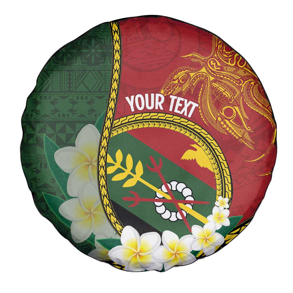 Personalised PNG Simbu Provins Spare Tire Cover Papua New Guinea Plumeria Melanesian Pattern - Polynesian Pride