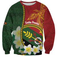 Personalised PNG Simbu Provins Sweatshirt Papua New Guinea Plumeria Melanesian Pattern - Polynesian Pride