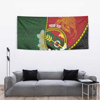 Personalised PNG Simbu Provins Tapestry Papua New Guinea Plumeria Melanesian Pattern - Polynesian Pride