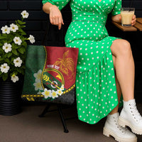 Personalised PNG Simbu Provins Tote Bag Papua New Guinea Plumeria Melanesian Pattern - Polynesian Pride