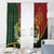 Personalised PNG Simbu Provins Window Curtain Papua New Guinea Plumeria Melanesian Pattern - Polynesian Pride