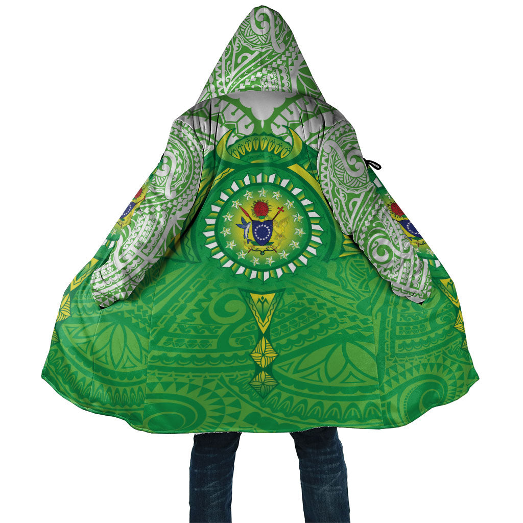Cook Islands Manta Ray Cloak Kuki Airani Tattoo Green Color LT14 Unisex Green - Polynesian Pride