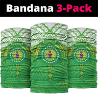 Cook Islands Manta Ray Neck Gaiter Kuki Airani Tattoo Green Color
