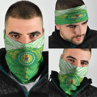 Cook Islands Manta Ray Neck Gaiter Kuki Airani Tattoo Green Color