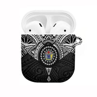 Cook Islands Manta Ray AirPods Case Kuki Airani Tattoo Black Color