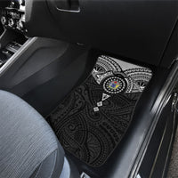 Cook Islands Manta Ray Car Mats Kuki Airani Tattoo Black Color