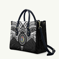 Cook Islands Manta Ray Leather Bag Kuki Airani Tattoo Black Color