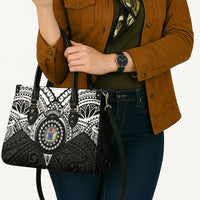 Cook Islands Manta Ray Leather Bag Kuki Airani Tattoo Black Color