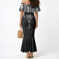 Cook Islands Manta Ray Mermaid Dress Kuki Airani Tattoo Black Color LT14 - Polynesian Pride