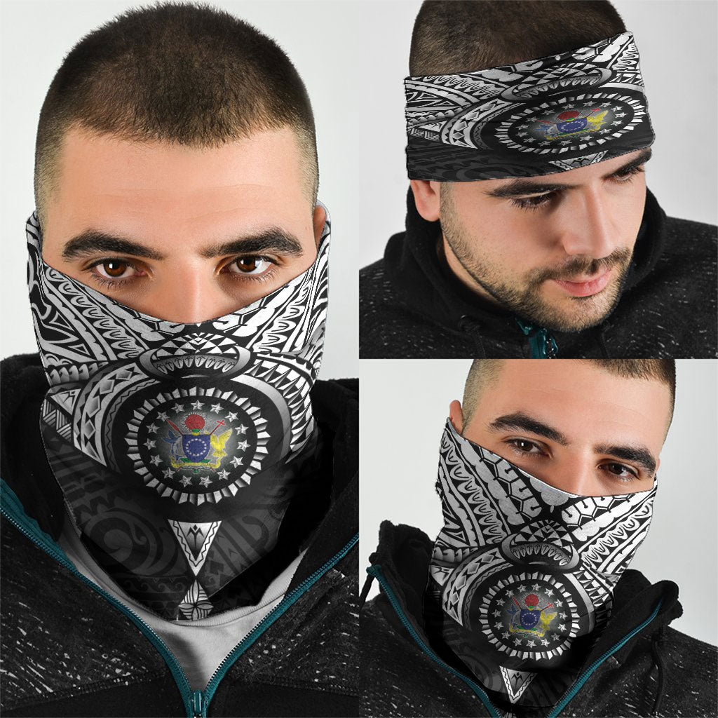Cook Islands Manta Ray Neck Gaiter Kuki Airani Tattoo Black Color