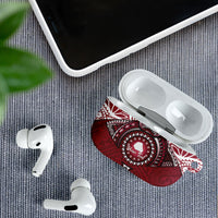 Personalised Cook Islands Mangaia AirPods Case Map With Kuki Airani Manta Ray Tattoo