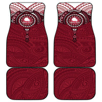 Personalised Cook Islands Mangaia Car Mats Map With Kuki Airani Manta Ray Tattoo