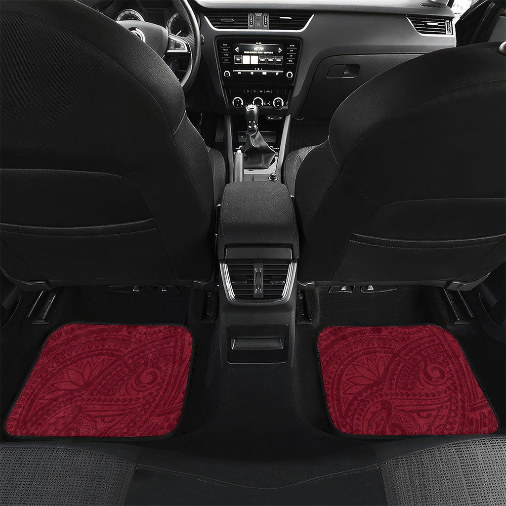 Personalised Cook Islands Mangaia Car Mats Map With Kuki Airani Manta Ray Tattoo