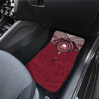 Personalised Cook Islands Mangaia Car Mats Map With Kuki Airani Manta Ray Tattoo