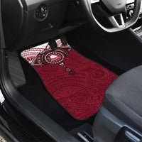 Personalised Cook Islands Mangaia Car Mats Map With Kuki Airani Manta Ray Tattoo