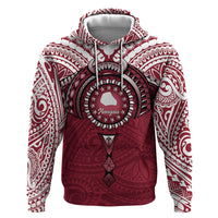 Personalised Cook Islands Mangaia Hoodie Map With Kuki Airani Manta Ray Tattoo