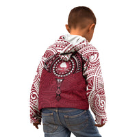 Personalised Cook Islands Mangaia Kid Hoodie Map With Kuki Airani Manta Ray Tattoo
