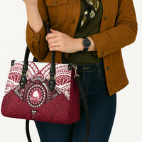 Personalised Cook Islands Mangaia Leather Bag Map With Kuki Airani Manta Ray Tattoo