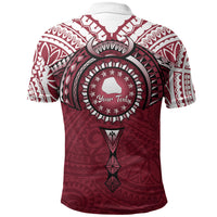 Personalised Cook Islands Mangaia Polo Shirt Map With Kuki Airani Manta Ray Tattoo