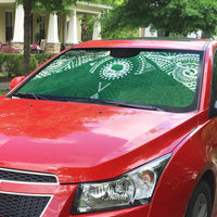 Personalised Cook Islands Rarotonga Auto Sun Shade Map With Kuki Airani Manta Ray Tattoo