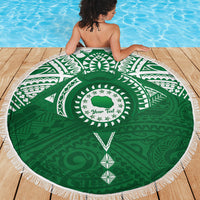 Personalised Cook Islands Rarotonga Beach Blanket Map With Kuki Airani Manta Ray Tattoo