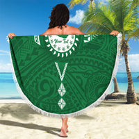 Personalised Cook Islands Rarotonga Beach Blanket Map With Kuki Airani Manta Ray Tattoo