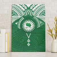 Personalised Cook Islands Rarotonga Canvas Wall Art Map With Kuki Airani Manta Ray Tattoo