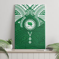 Personalised Cook Islands Rarotonga Canvas Wall Art Map With Kuki Airani Manta Ray Tattoo