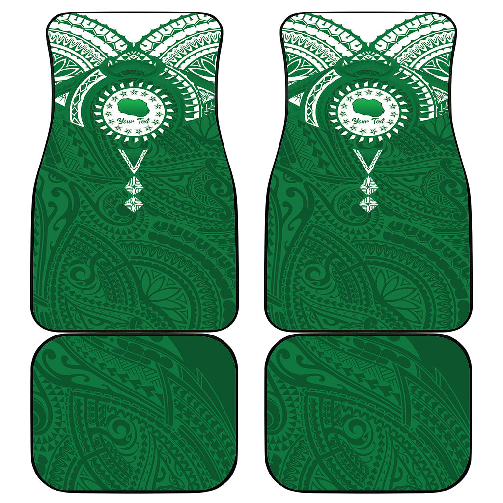 Personalised Cook Islands Rarotonga Car Mats Map With Kuki Airani Manta Ray Tattoo