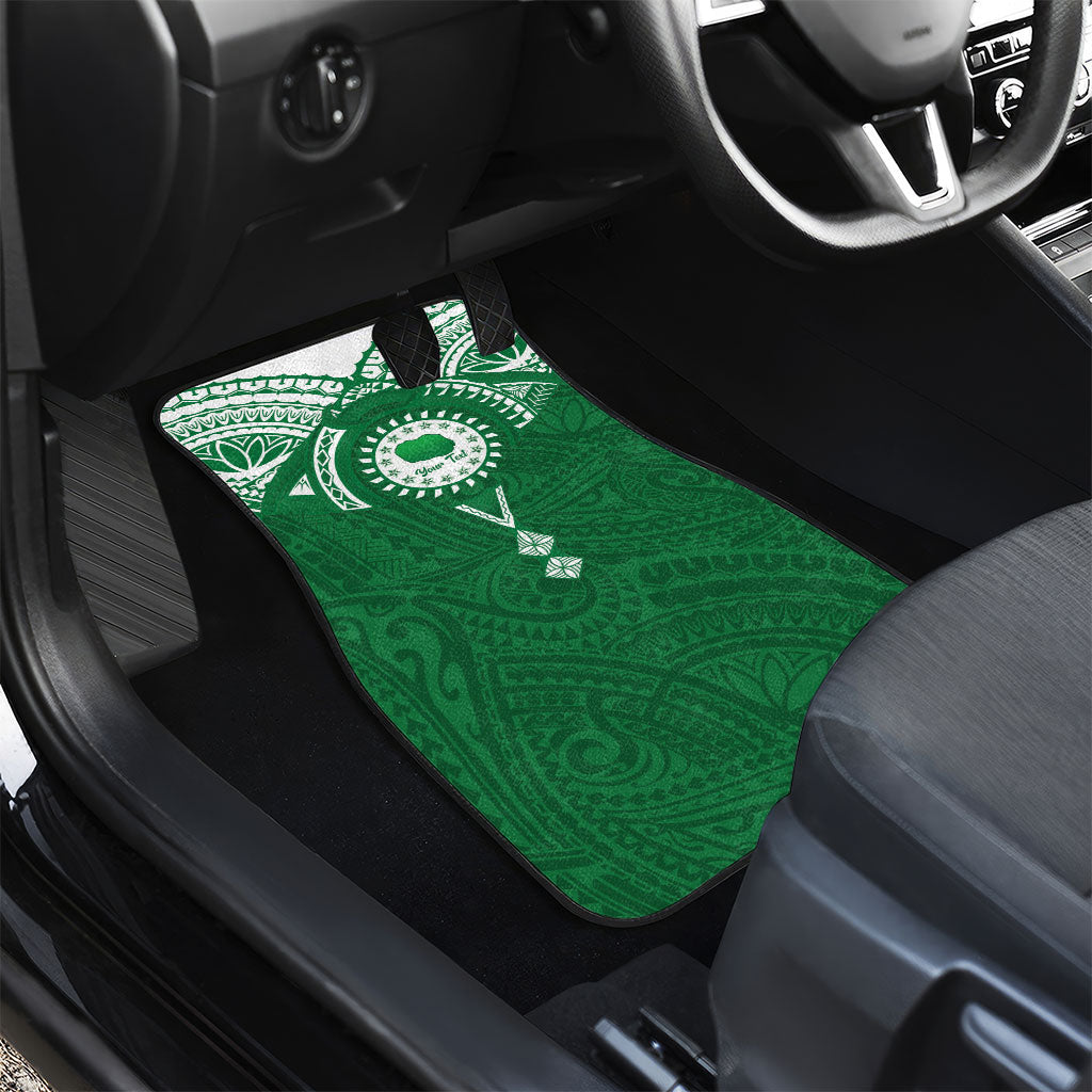 Personalised Cook Islands Rarotonga Car Mats Map With Kuki Airani Manta Ray Tattoo