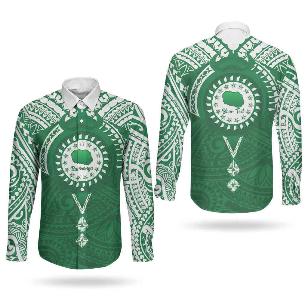 Personalised Cook Islands Rarotonga Couples Matching Summer Maxi Dress and Long Sleeve Button Shirt Map With Kuki Airani Manta Ray Tattoo LT14 - Polynesian Pride