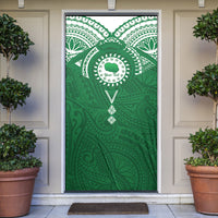 Personalised Cook Islands Rarotonga Door Cover Map With Kuki Airani Manta Ray Tattoo