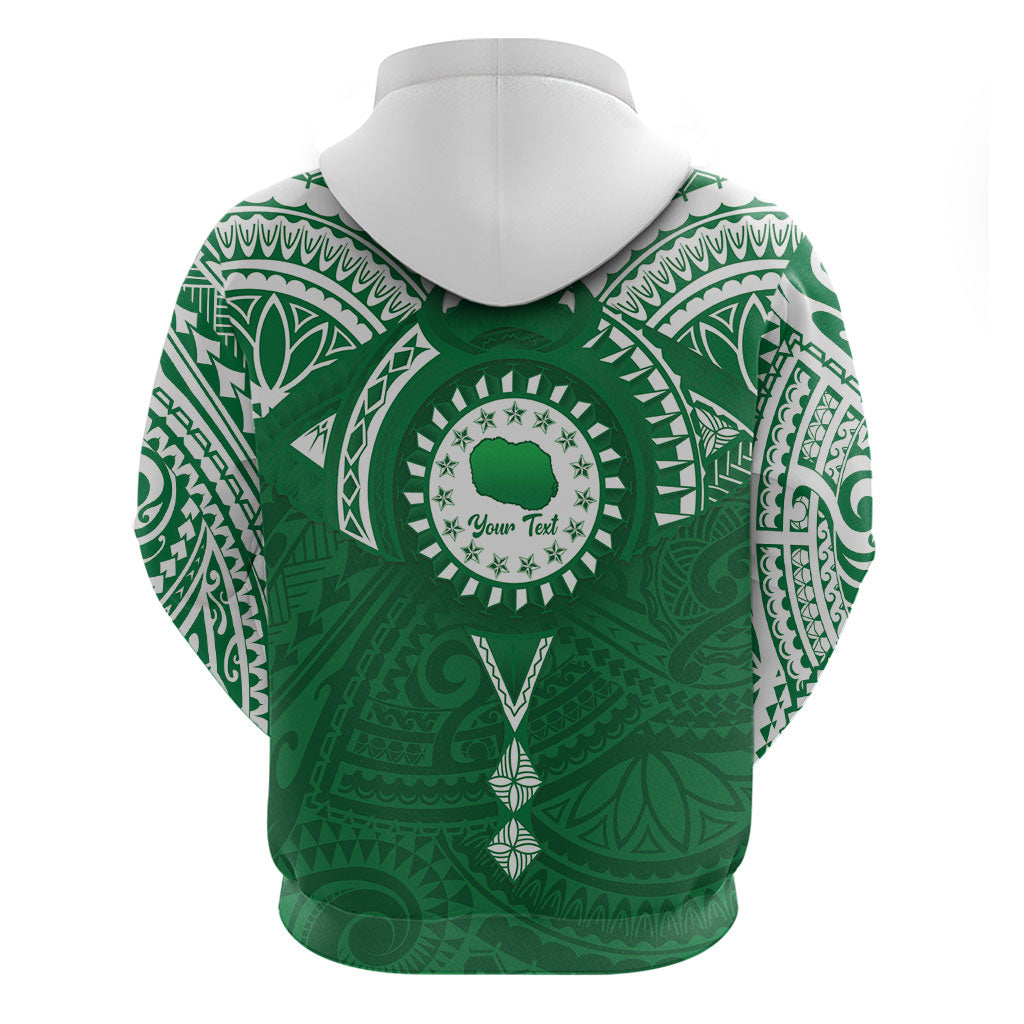 Personalised Cook Islands Rarotonga Hoodie Map With Kuki Airani Manta Ray Tattoo