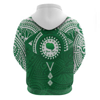 Personalised Cook Islands Rarotonga Hoodie Map With Kuki Airani Manta Ray Tattoo