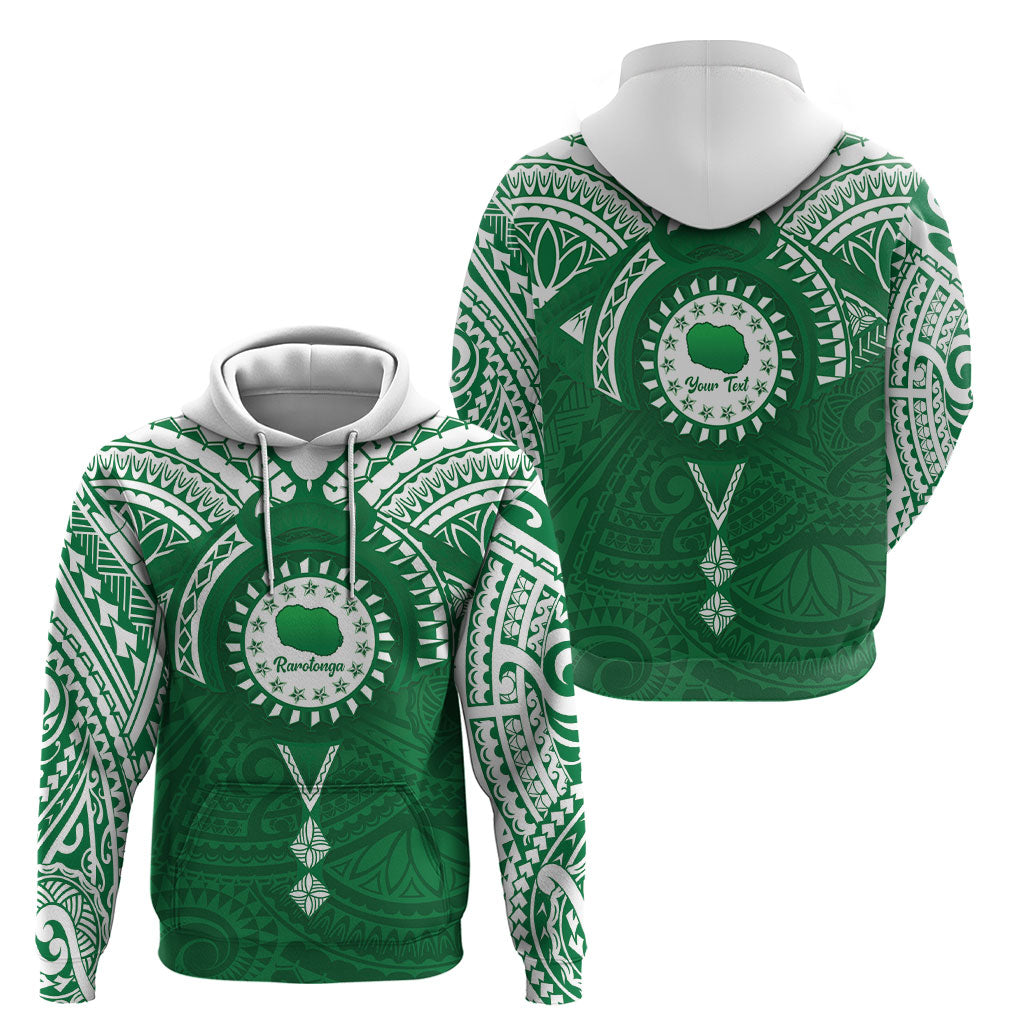 Personalised Cook Islands Rarotonga Hoodie Map With Kuki Airani Manta Ray Tattoo