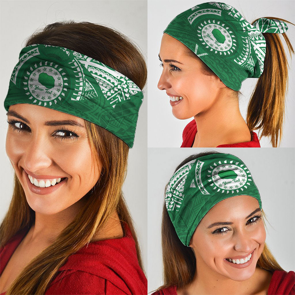 Personalised Cook Islands Rarotonga Neck Gaiter Map With Kuki Airani Manta Ray Tattoo