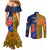 France And Australia Rugby Couples Matching Mermaid Dress and Long Sleeve Button Shirts 2023 World Cup Le Bleus Wallabies Together LT14 - Polynesian Pride