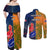 France And Australia Rugby Couples Matching Off Shoulder Maxi Dress and Long Sleeve Button Shirts 2023 World Cup Le Bleus Wallabies Together LT14 - Polynesian Pride
