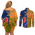 France And Australia Rugby Couples Matching Off Shoulder Short Dress and Long Sleeve Button Shirts 2023 World Cup Le Bleus Wallabies Together LT14 - Polynesian Pride
