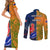 France And Australia Rugby Couples Matching Short Sleeve Bodycon Dress and Long Sleeve Button Shirts 2023 World Cup Le Bleus Wallabies Together LT14 - Polynesian Pride