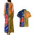 France And Australia Rugby Couples Matching Tank Maxi Dress and Hawaiian Shirt 2023 World Cup Le Bleus Wallabies Together LT14 - Polynesian Pride