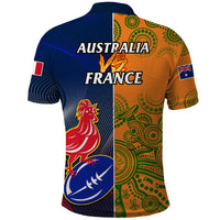 France And Australia Rugby Polo Shirt 2023 World Cup Le Bleus Wallabies Together LT14 - Polynesian Pride