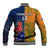 Custom France And Australia Rugby Baseball Jacket 2023 World Cup Le Bleus Wallabies Together LT14 - Polynesian Pride