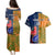 Custom France And Australia Rugby Couples Matching Puletasi Dress and Hawaiian Shirt 2023 World Cup Le Bleus Wallabies Together LT14 - Polynesian Pride