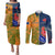 Custom France And Australia Rugby Couples Matching Puletasi Dress and Long Sleeve Button Shirts 2023 World Cup Le Bleus Wallabies Together LT14 Gold - Polynesian Pride