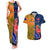 Custom France And Australia Rugby Couples Matching Tank Maxi Dress and Hawaiian Shirt 2023 World Cup Le Bleus Wallabies Together LT14 Gold - Polynesian Pride