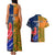 Custom France And Australia Rugby Couples Matching Tank Maxi Dress and Hawaiian Shirt 2023 World Cup Le Bleus Wallabies Together LT14 - Polynesian Pride
